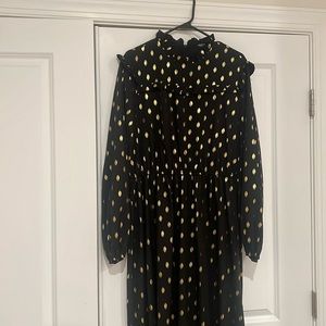 Black/Gold Metallic Dress